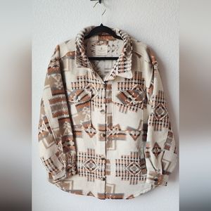 Jade & Ivory Western Aztec Pendleton Print Shacket XL NWOT